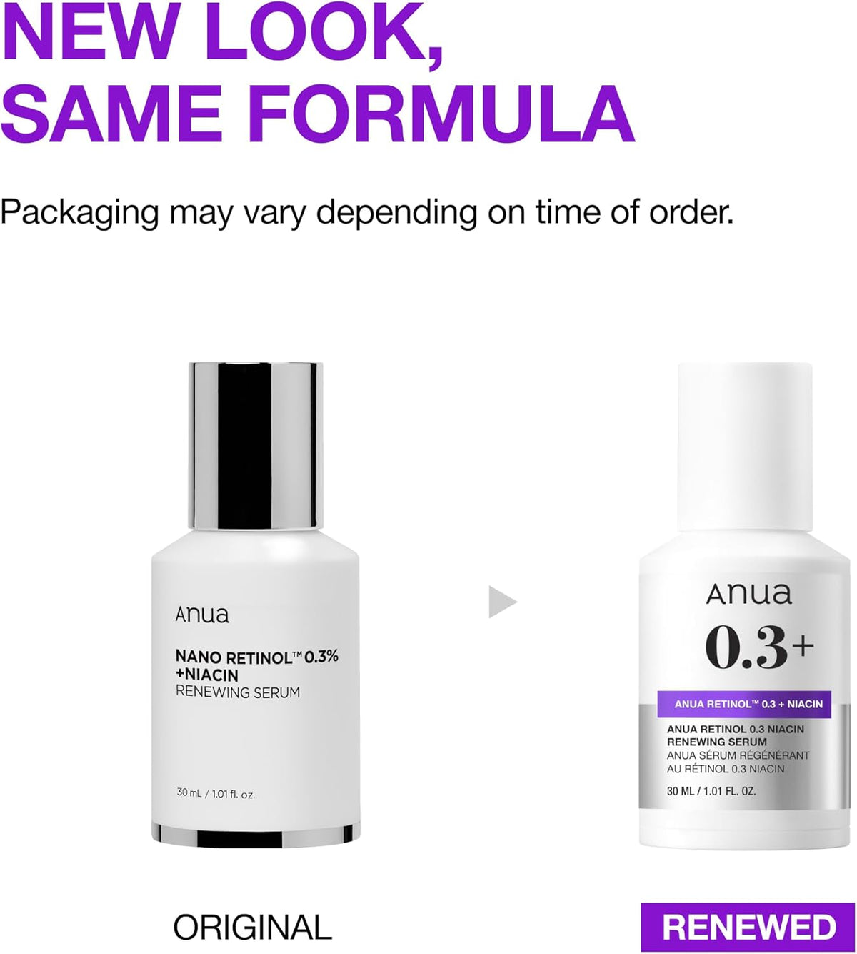 Anua Nano Retinol 0.3% + Niacin Renewing Serum