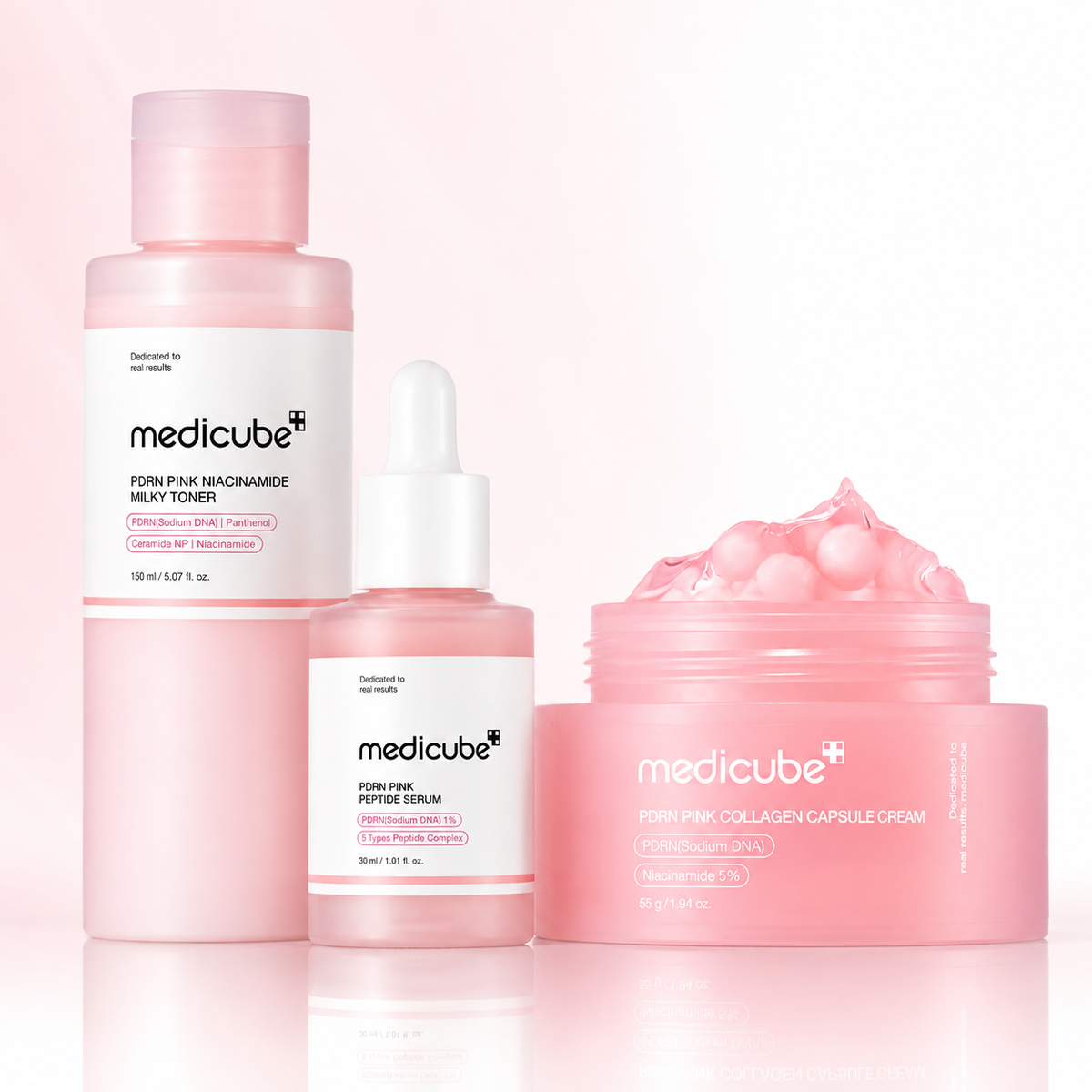 Medicube Pink Glass Skin Routine 3-step