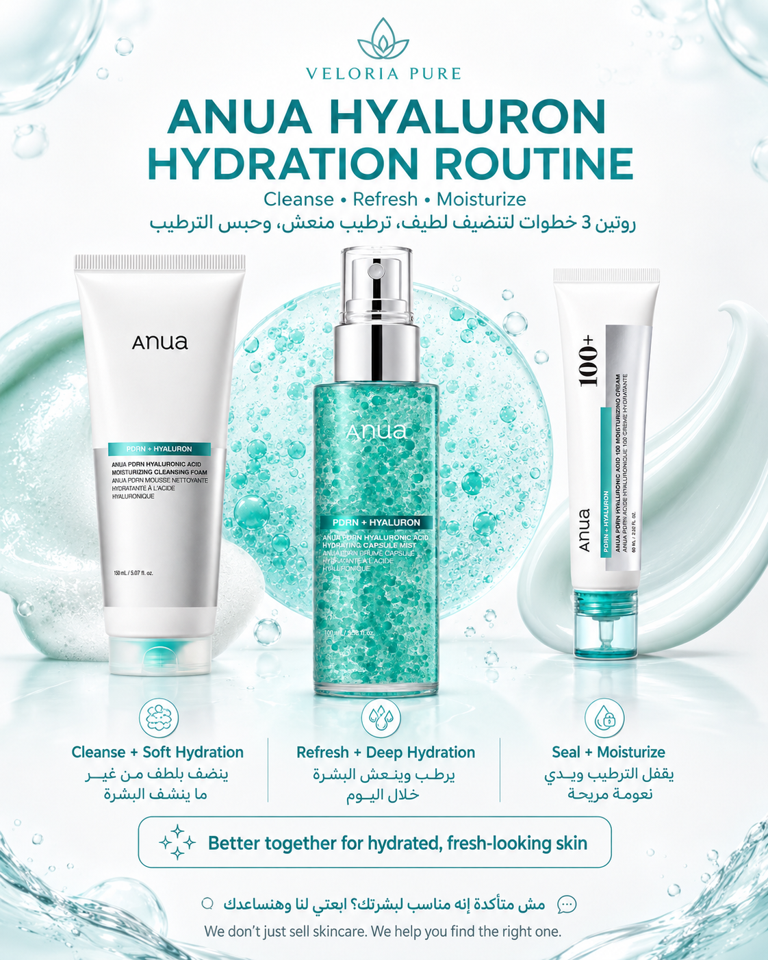 Anua Hyaluronic Acid Hydration Routine 3-step