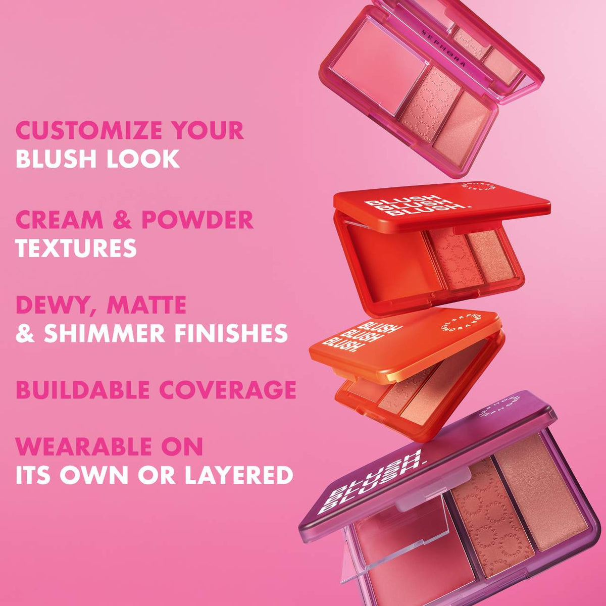 SEPHORA Blush Blush Blush. Cream & Powder Palette