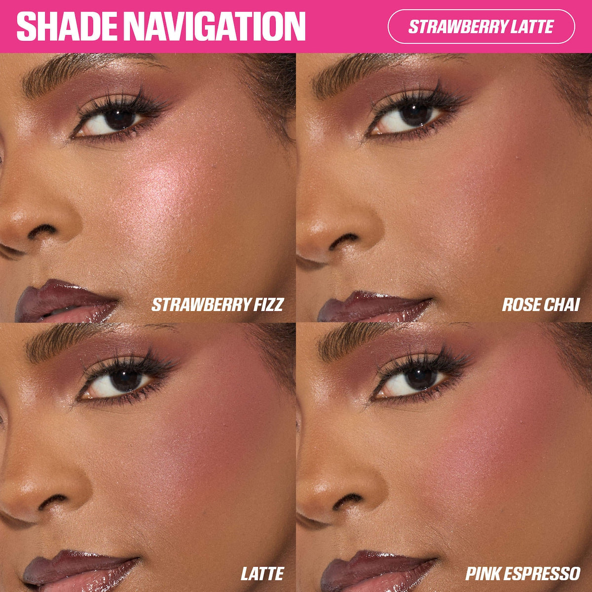 HUDA BEAUTY Blush Filter Blurring Blushlighters Palette - Strawberry Latte