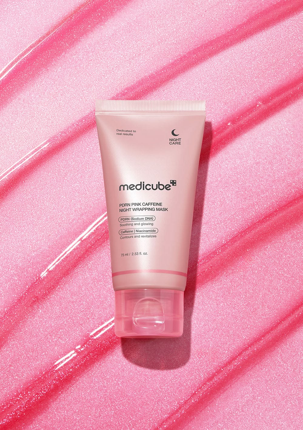 medicube pdrn pink caffeine night wrapping mask (75ml)
