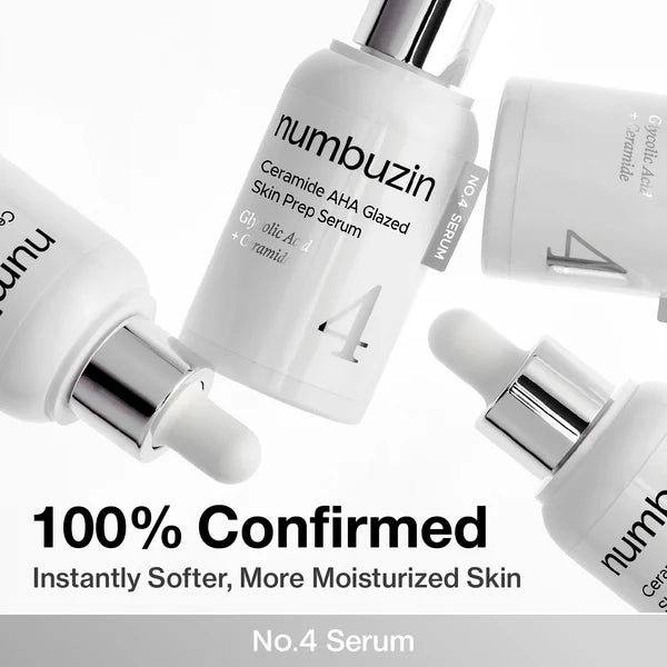 Numbuzin No.4 Ceramide AHA Glazed Skin Prep Serum