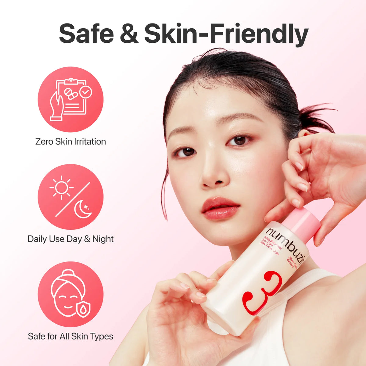 Numbuzin No.3 Bifida Bakuchiol Zero Pore Milky Toner