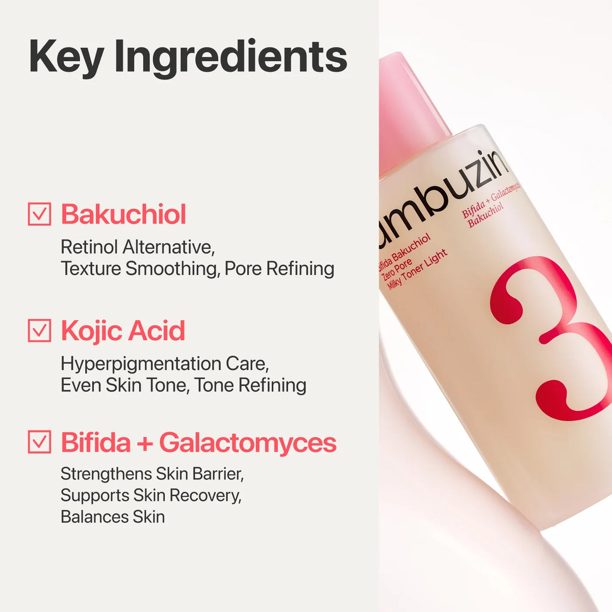 Numbuzin No.3 Bifida Bakuchiol Zero Pore Milky Toner