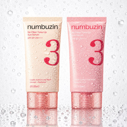 Numbuzin No.3 No Filter Tone Up SPF50+ Sun Serum  02 Glow