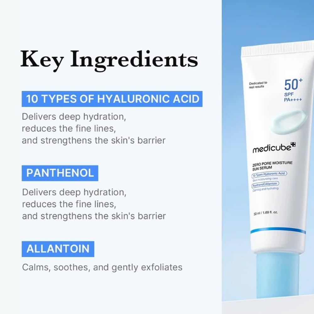 Medicube Zero Pore Moisture Sun Serum SPF50+ PA+