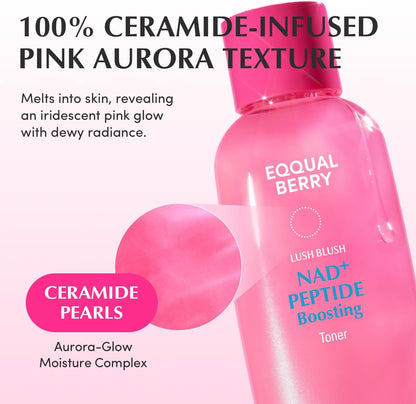 EQQUALBERRY Lush Blush NAD+ Peptide Boosting Toner