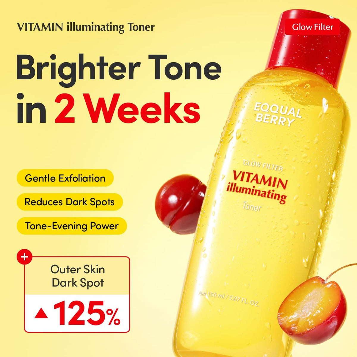 EQQUALBERRY Glow Glitter Vitamin Illuminating Toner