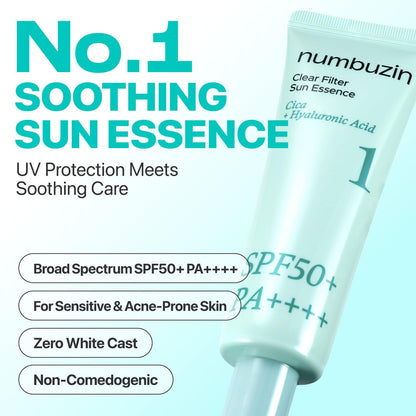Numbuzin No.1 Clear Filter Sun Essence SPF50+ PA+++