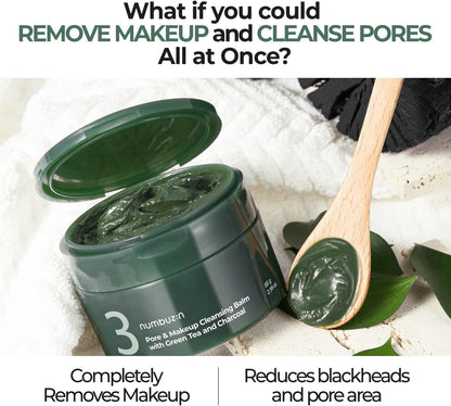 Numbuzin No.3 Skin Softening Mask-Cleansing Balm with Green Tea & Charcoal