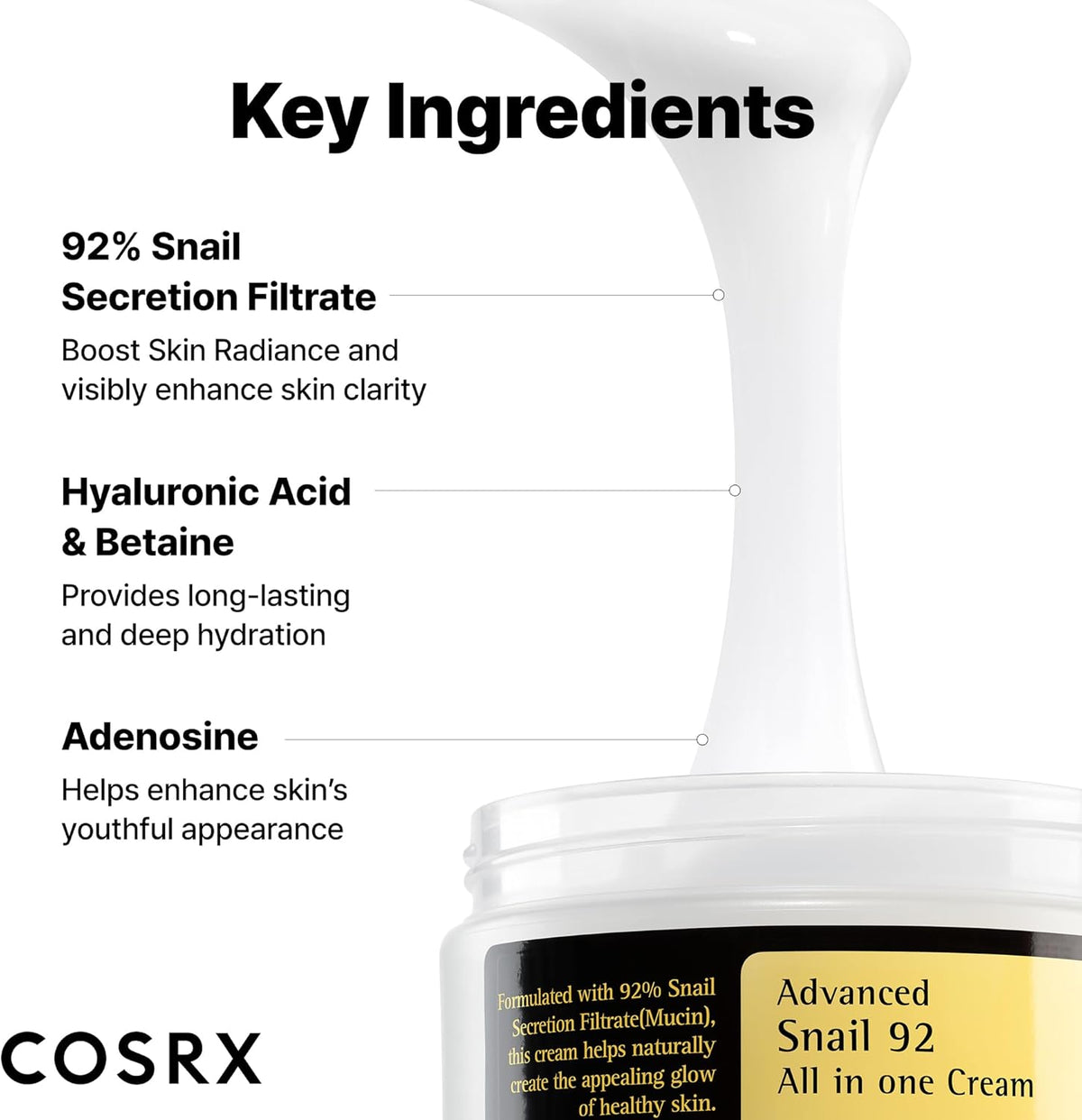 كريم الحلزون المتطور 92 الكل في واحد من COSRX