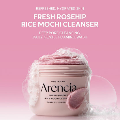 Arencia Fresh Rosehip Rice Mochi Cleanser- Pink