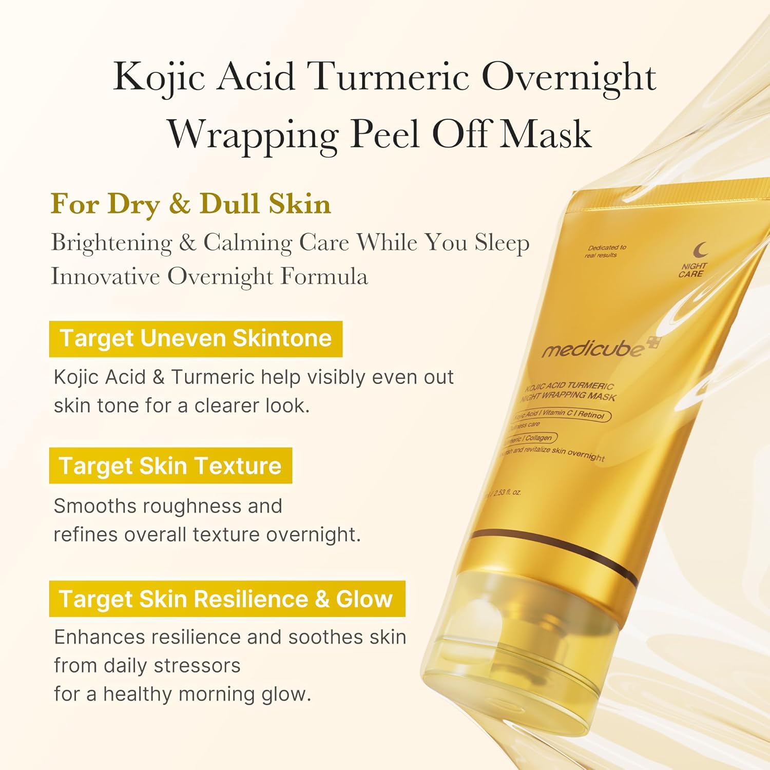 Medicube Kojic Acid Turmeric Night Wrapping Mask – 75ml