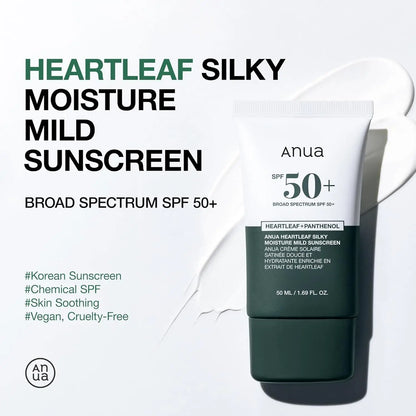 Anua Heartleaf Silky Moisture Sun Cream SPF 50+