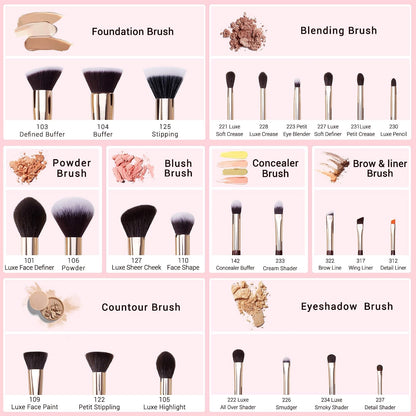 Jessup Makeup Brushes Set Professional 25PCS