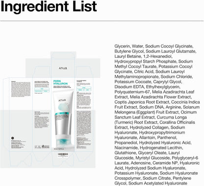 Anua PDRN Hyaluronic Acid Moisturizing Cleansing Foam