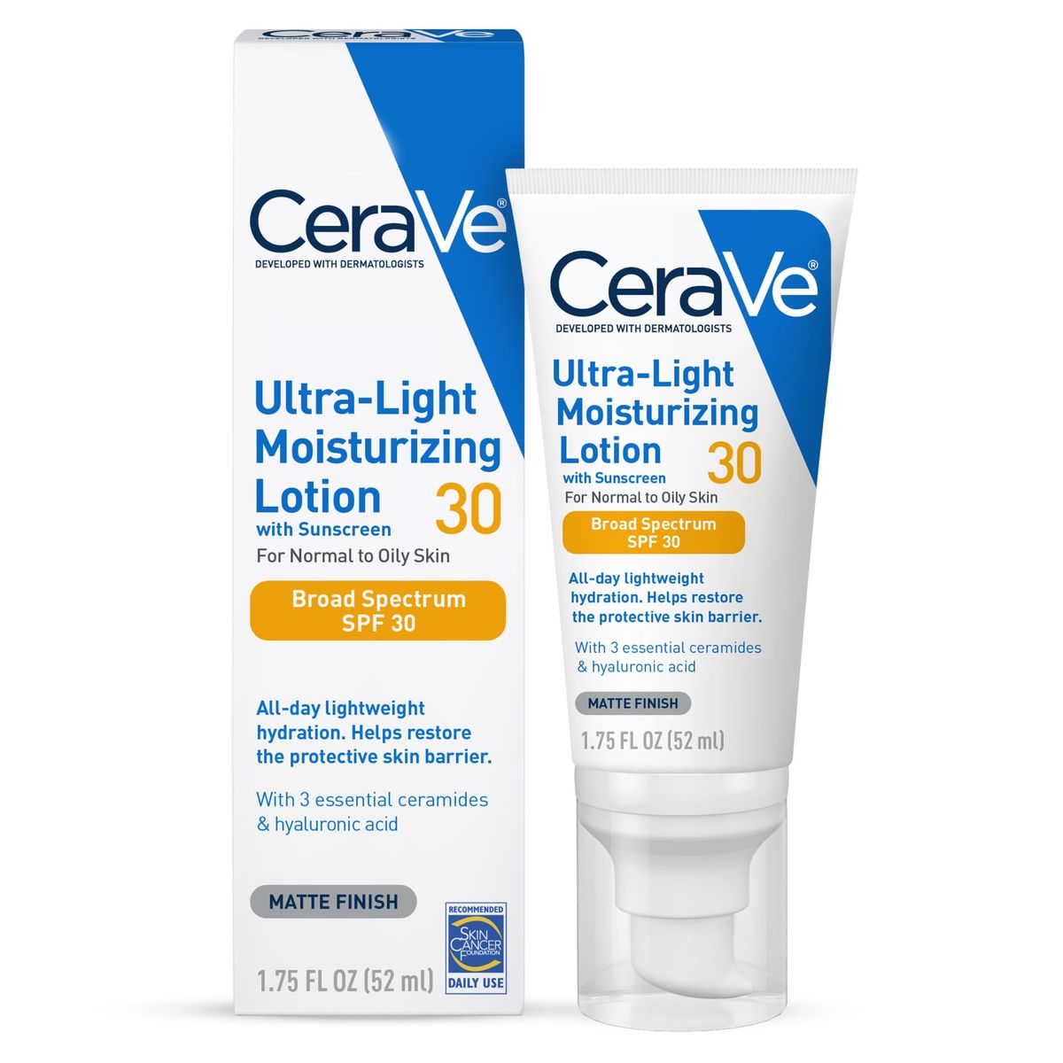 CeraVe Sunscreen Ultra-Light Moisturizing Face Lotion SPF 30