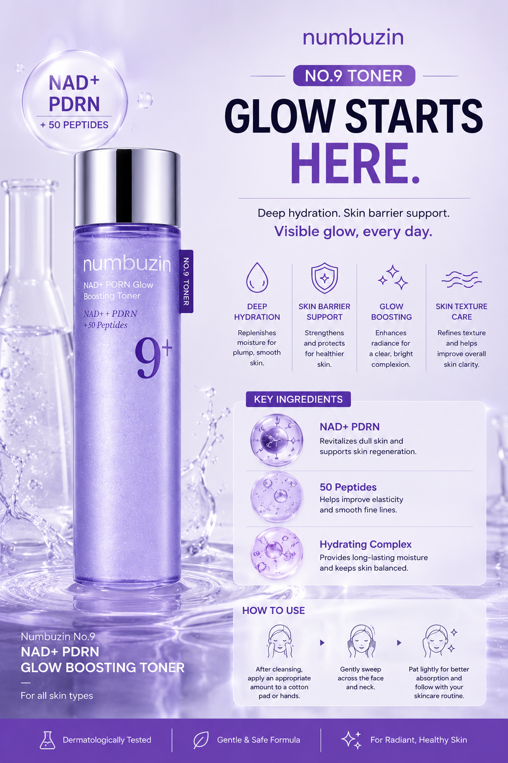 Numbuzin No.9 Ultimate Glow & Lift Routine - 3Steps