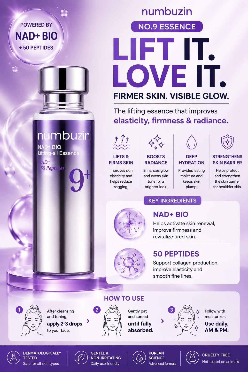 Numbuzin No.9 Ultimate Glow & Lift Routine - 3Steps