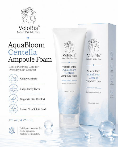 Veloria Pure Softblue Centella Foam Cleanser