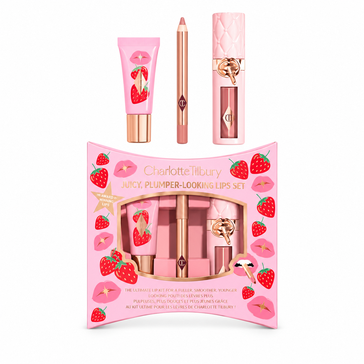 Charlotte Tilbury Juicy, Plumper-Looking Lips Kit is a 3-piece