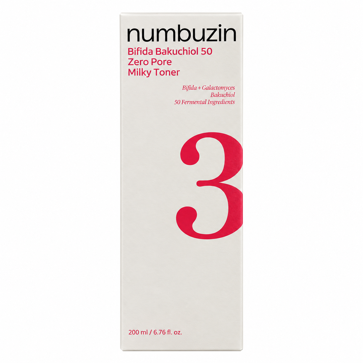 Numbuzin No.3 Bifida Bakuchiol Zero Pore Milky Toner