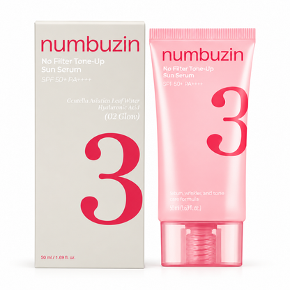 Numbuzin No.3 No Filter Tone Up SPF50+ Sun Serum  02 Glow