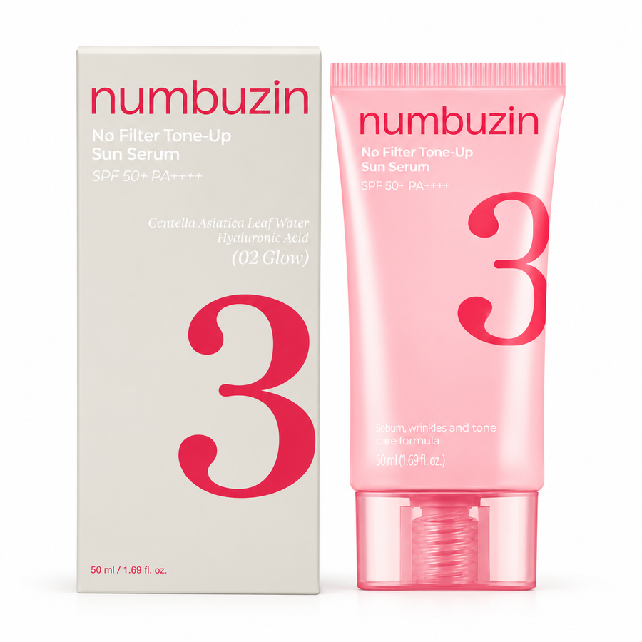 Numbuzin No.3 No Filter Tone Up SPF50+ Sun Serum  02 Glow