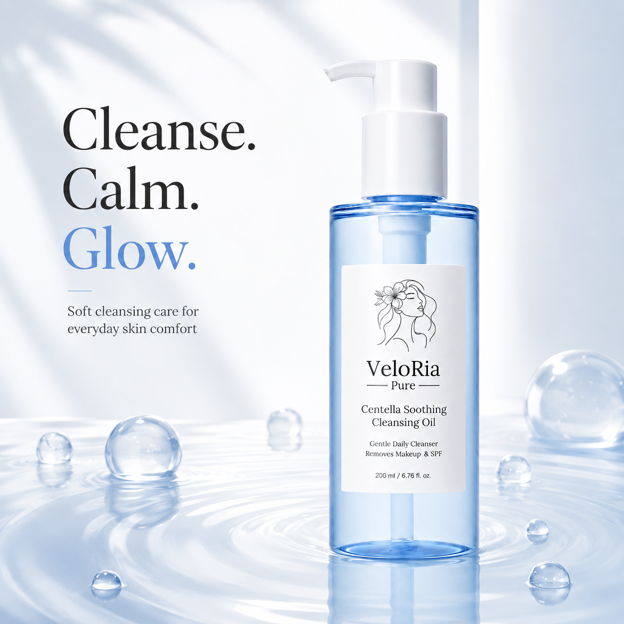 Veloria Pure Blue Calm Cleansing Oil - 200ml