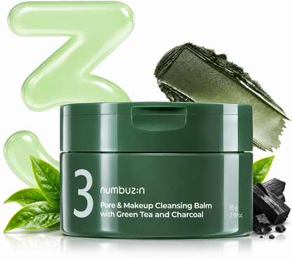 Numbuzin No.3 Skin Softening Mask-Cleansing Balm with Green Tea & Charcoal