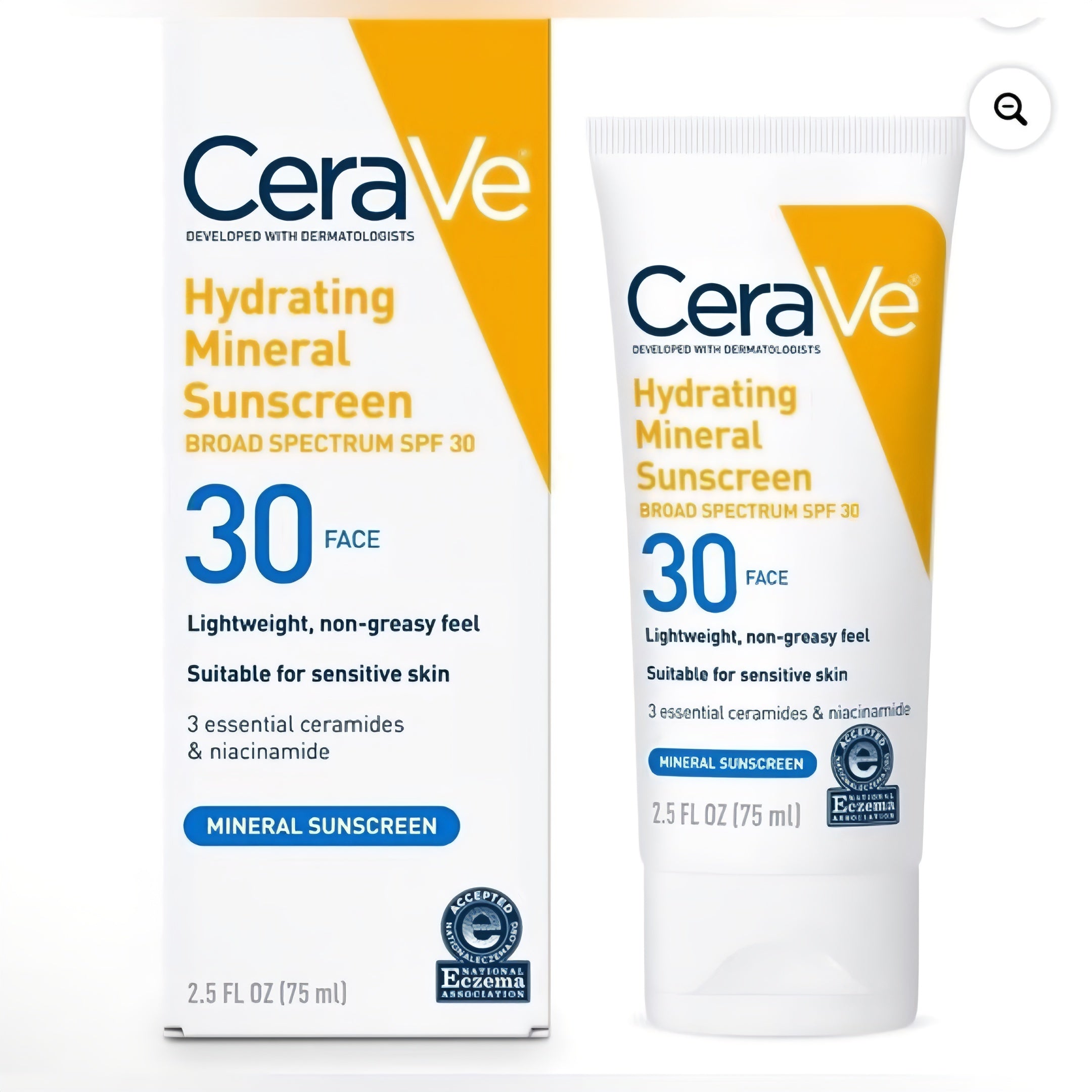 CeraVe Hydrating Mineral Sunscreen SPF 30 Face Lotion