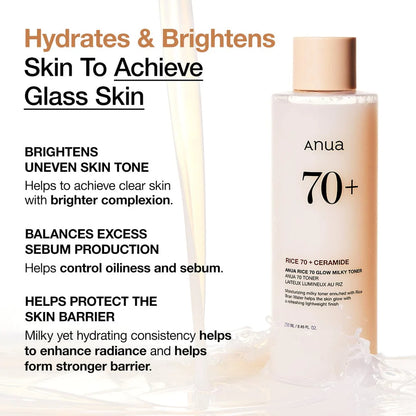 Anua Rice 70+ Glow Milky Toner