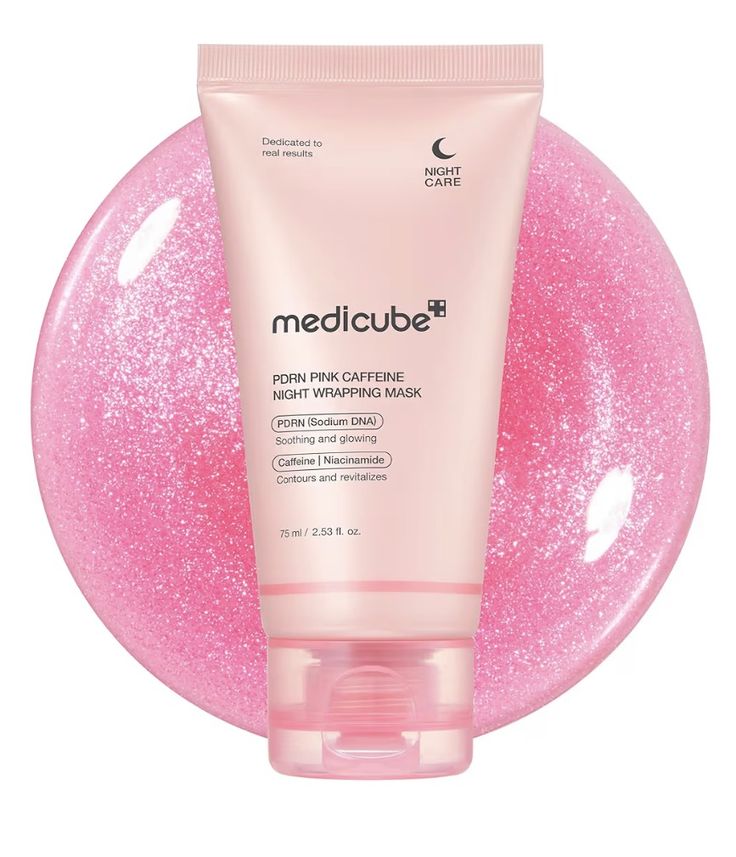 medicube pdrn pink caffeine night wrapping mask (75ml)