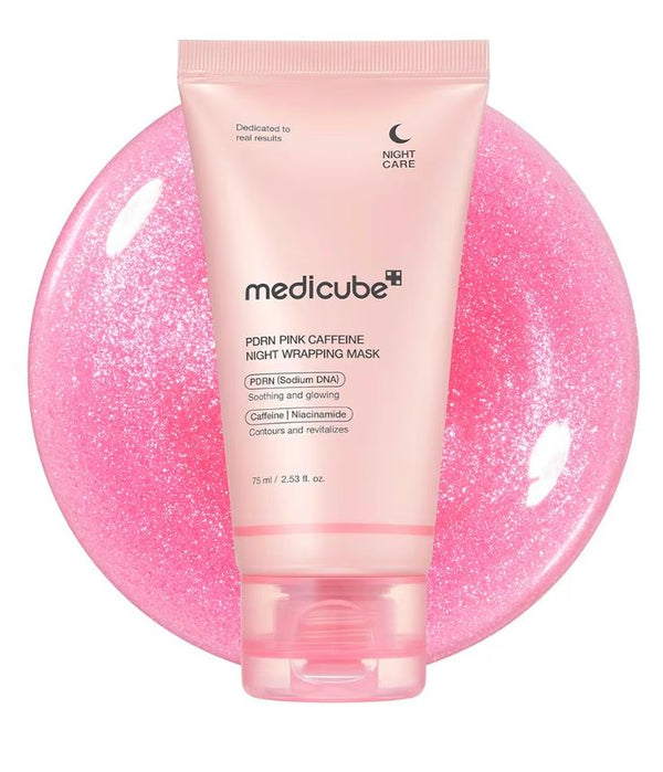 medicube pdrn pink caffeine night wrapping mask (75ml)