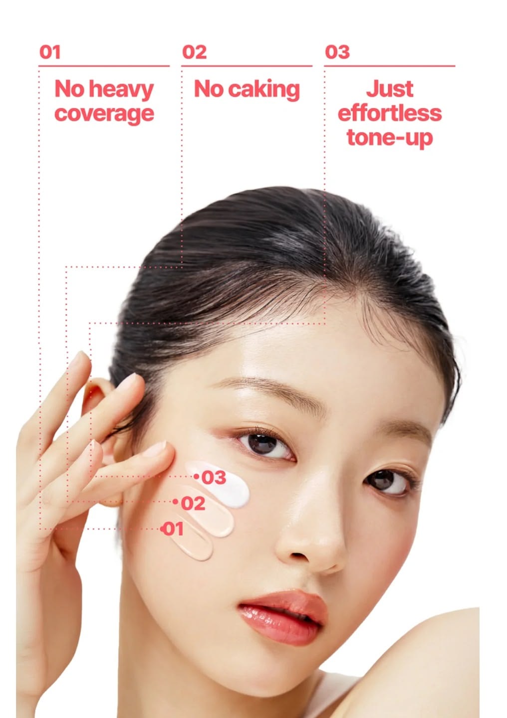 Numbuzin No.3 No Filter Tone Up SPF50+ Sun Serum  02 Glow