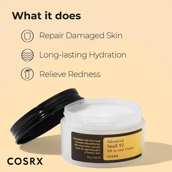 كريم الحلزون المتطور 92 الكل في واحد من COSRX