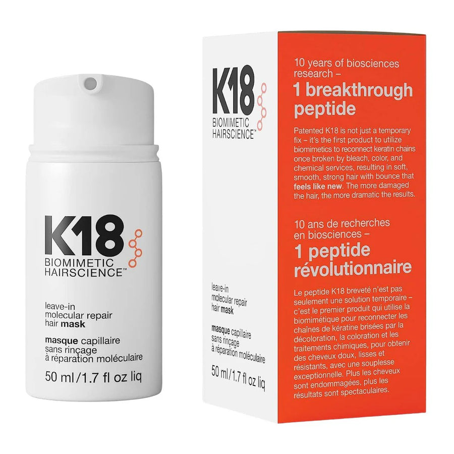ماسك الشعر K18 Molecular Repair الذي يترك على الشعر ولا يشطف
