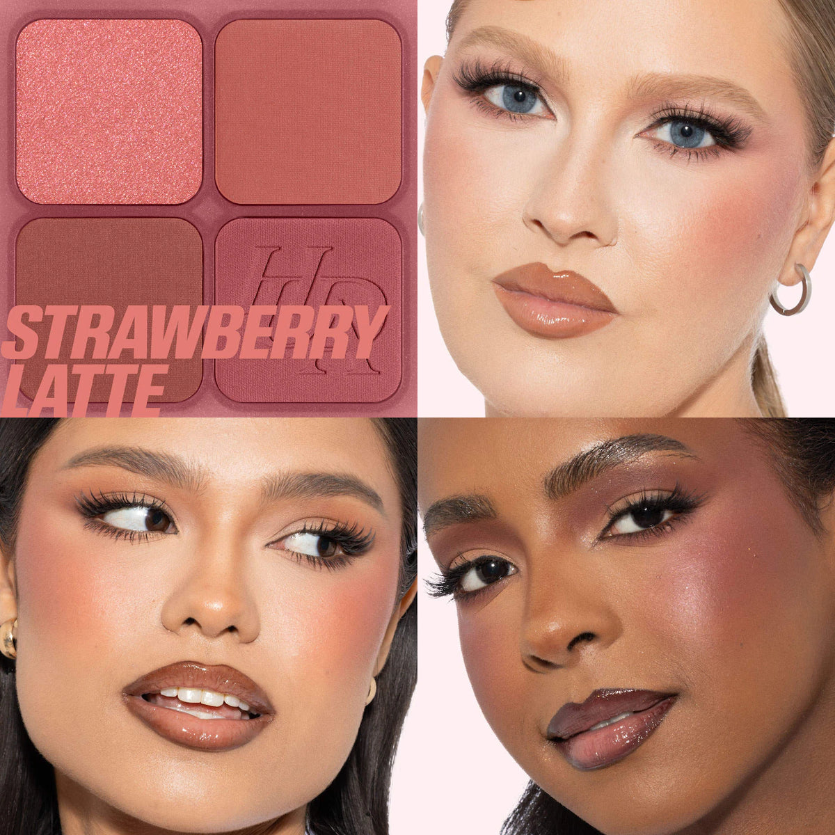 HUDA BEAUTY Blush Filter Blurring Blushlighters Palette - Strawberry Latte