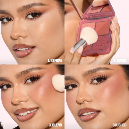 HUDA BEAUTY Blush Filter Blurring Blushlighters Palette - Strawberry Latte